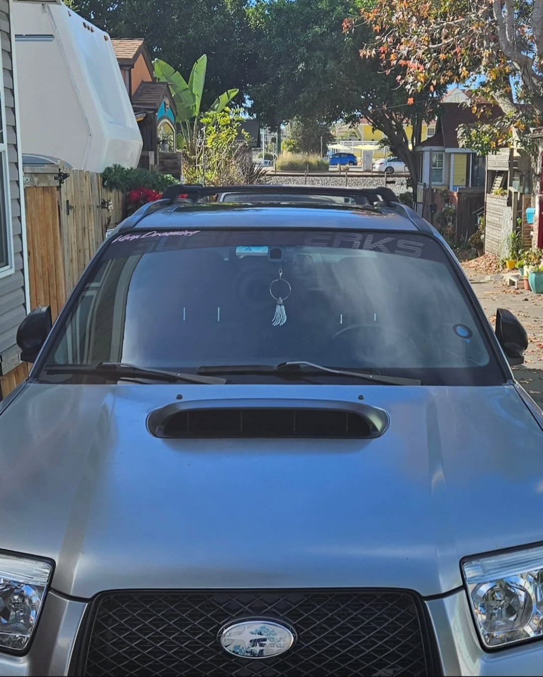 2007 subaru forester xt sports grey folded mirrors