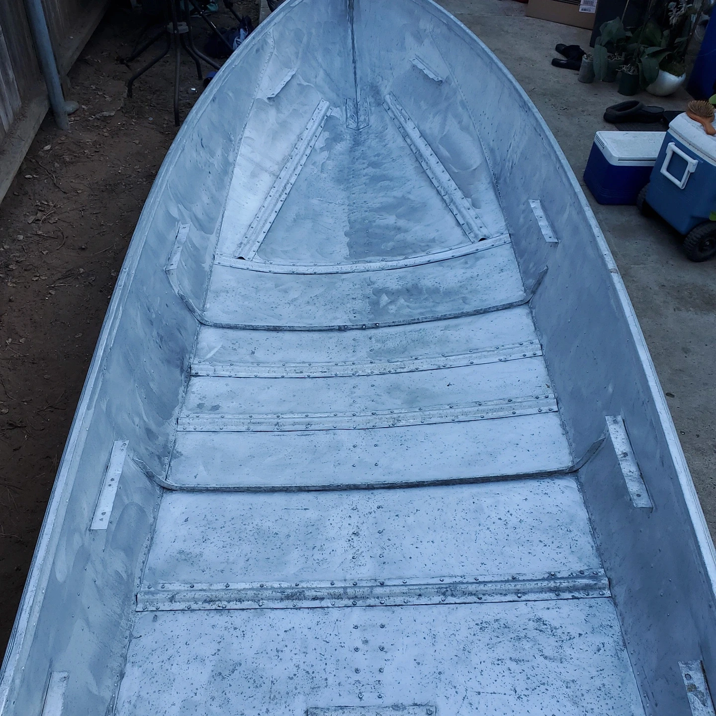 12 foot jon boat silver hull