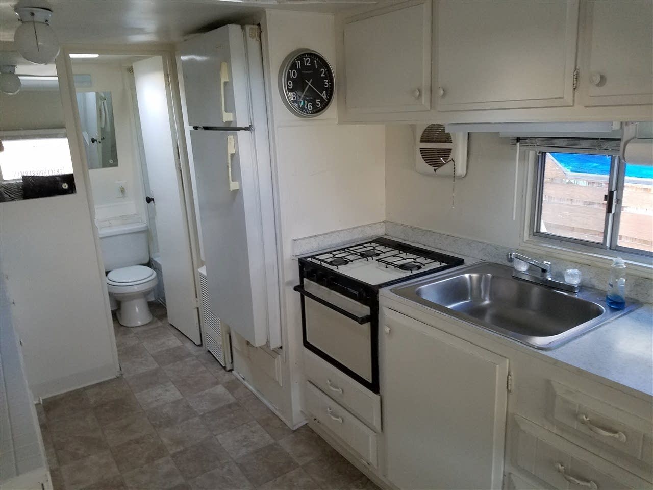 1957 Trailer kitchen white